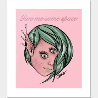 Alien Gurl (give me some space) Posters and Art